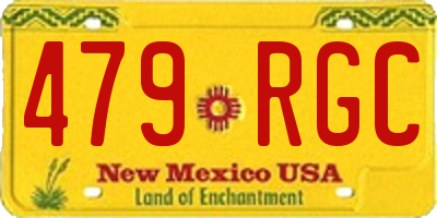 NM license plate 479RGC