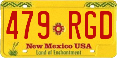 NM license plate 479RGD