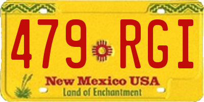 NM license plate 479RGI