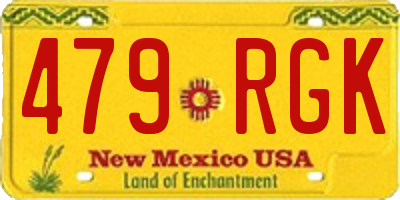 NM license plate 479RGK