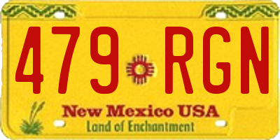 NM license plate 479RGN