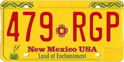 NM license plate 479RGP