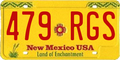 NM license plate 479RGS