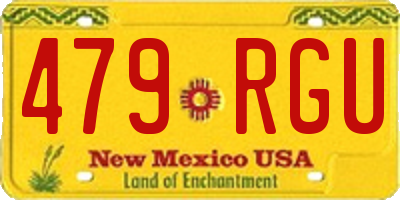 NM license plate 479RGU