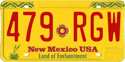 NM license plate 479RGW