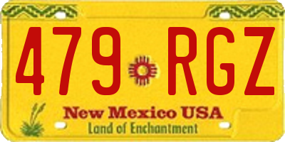NM license plate 479RGZ