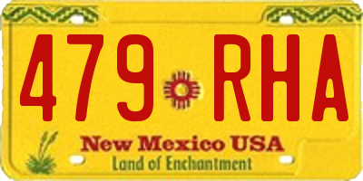 NM license plate 479RHA