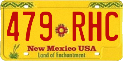 NM license plate 479RHC