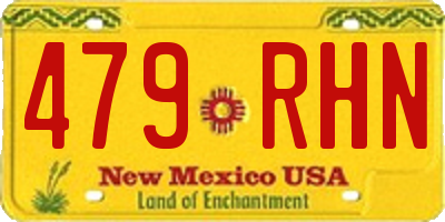 NM license plate 479RHN