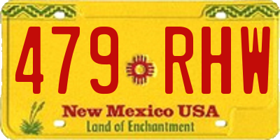 NM license plate 479RHW