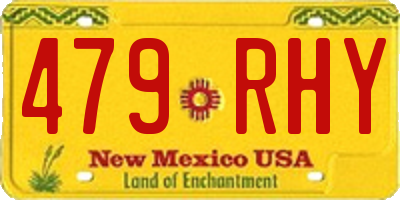 NM license plate 479RHY