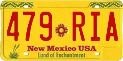 NM license plate 479RIA
