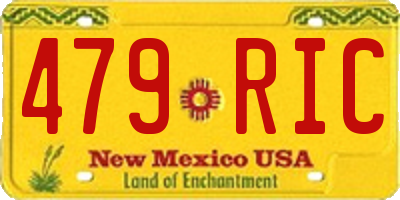 NM license plate 479RIC