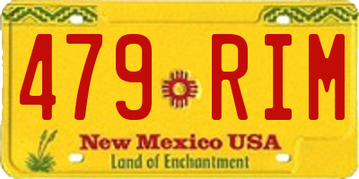 NM license plate 479RIM
