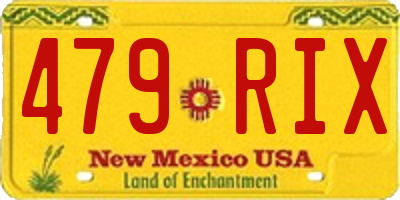 NM license plate 479RIX