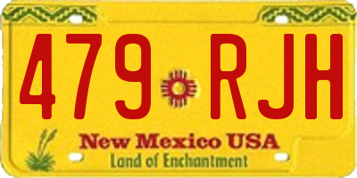 NM license plate 479RJH