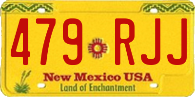NM license plate 479RJJ