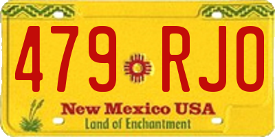 NM license plate 479RJO
