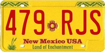 NM license plate 479RJS