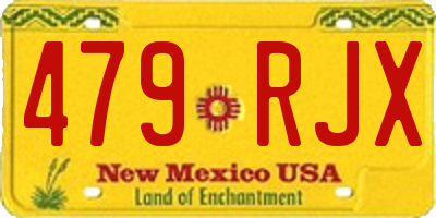 NM license plate 479RJX