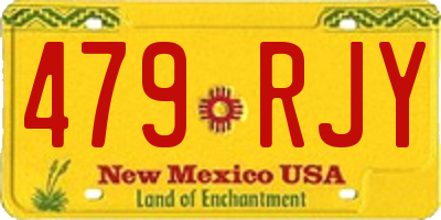 NM license plate 479RJY