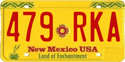 NM license plate 479RKA
