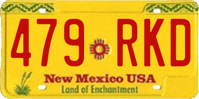 NM license plate 479RKD