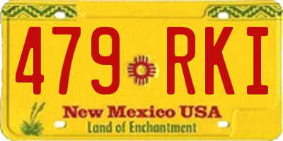 NM license plate 479RKI