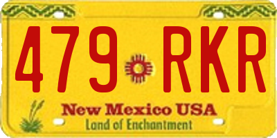 NM license plate 479RKR