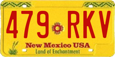 NM license plate 479RKV