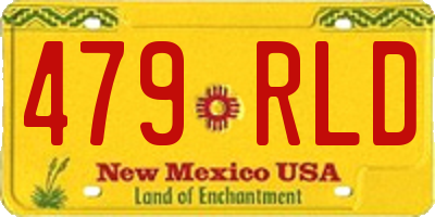 NM license plate 479RLD