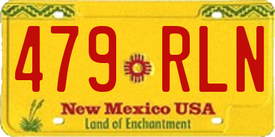 NM license plate 479RLN
