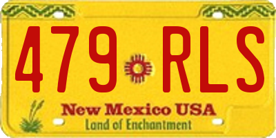 NM license plate 479RLS
