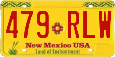 NM license plate 479RLW