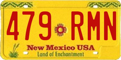 NM license plate 479RMN