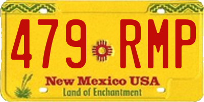 NM license plate 479RMP