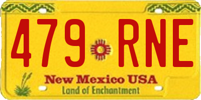 NM license plate 479RNE
