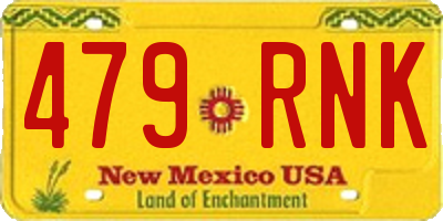 NM license plate 479RNK