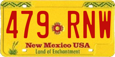NM license plate 479RNW