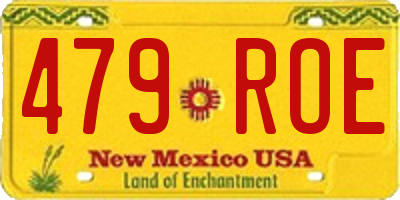 NM license plate 479ROE