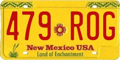 NM license plate 479ROG