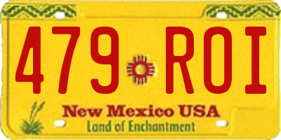 NM license plate 479ROI