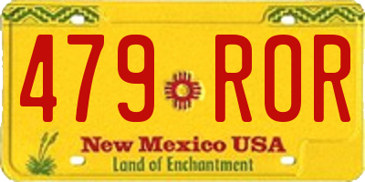 NM license plate 479ROR