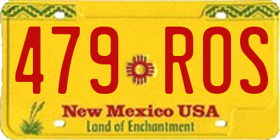 NM license plate 479ROS