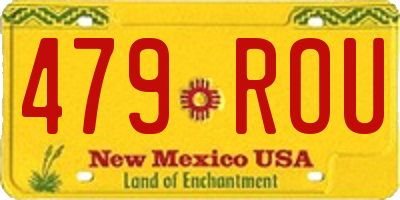 NM license plate 479ROU