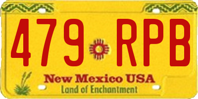 NM license plate 479RPB