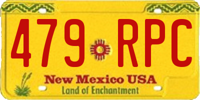 NM license plate 479RPC