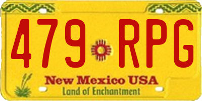 NM license plate 479RPG