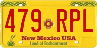 NM license plate 479RPL