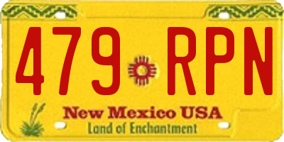 NM license plate 479RPN